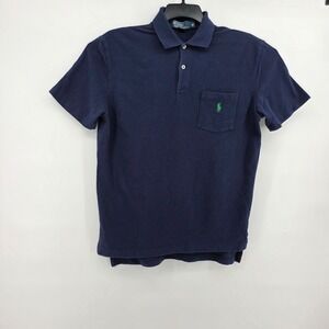 Polo Ralph Lauren Polo‎ Shirt Mens Medium Navy Short Sleeve Golf Casual